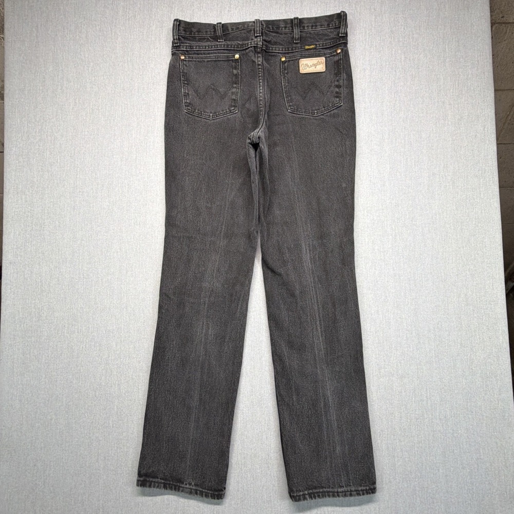 VTG Wrangler Jeans Men 34x34 (Fits 33x33) Black Denim Cowboy Cut 936WBK Western